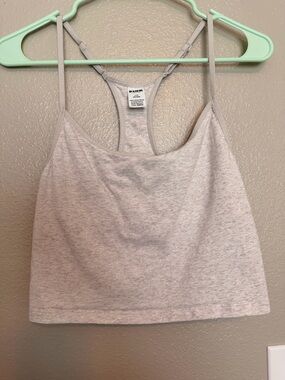 PINK Victoria's Secret Heather Gray Racerback Crop Tank
